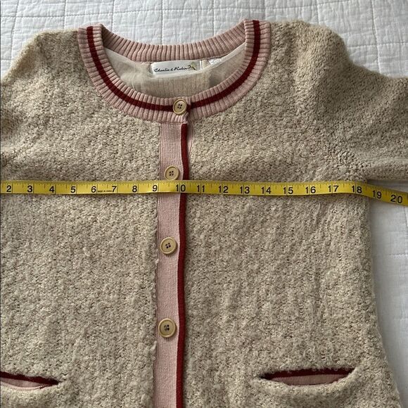 Charlie & Robin Anthropologie Wool Blend Romantic Boho Tiered Tulle Cardigan  M - Picture 9 of 13